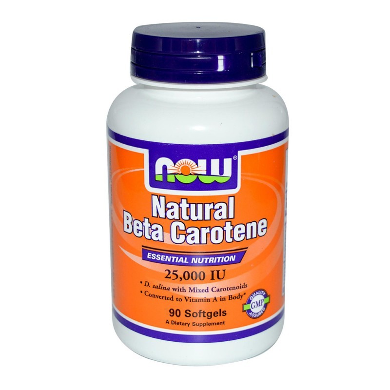 Now Foods / Нау Фудс Бета каротин натурал 25,000 IU х 90дражета
