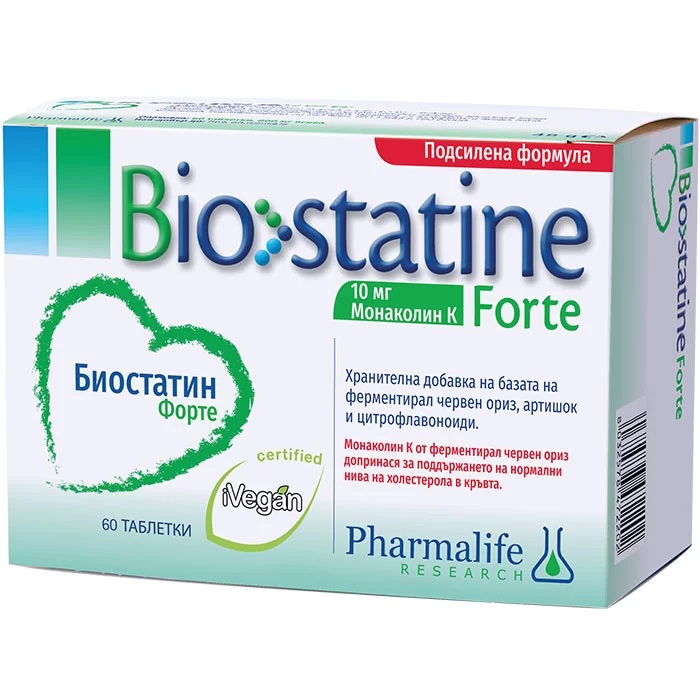 Naturpharma, Биостатин Форте, при висок холестерол, 60 табл