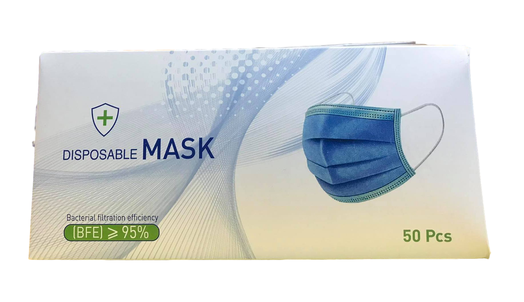 Еднократна трислойна маска с ластик х 50броя