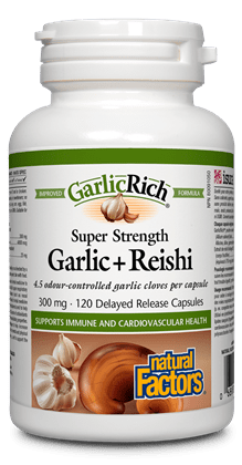 Natural Factors Чесън + Рейши x 120 капсули