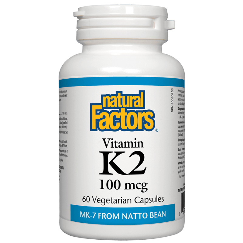 Natural Factors Витамин К2 (MK-7) 100 mcg х 60 капсули