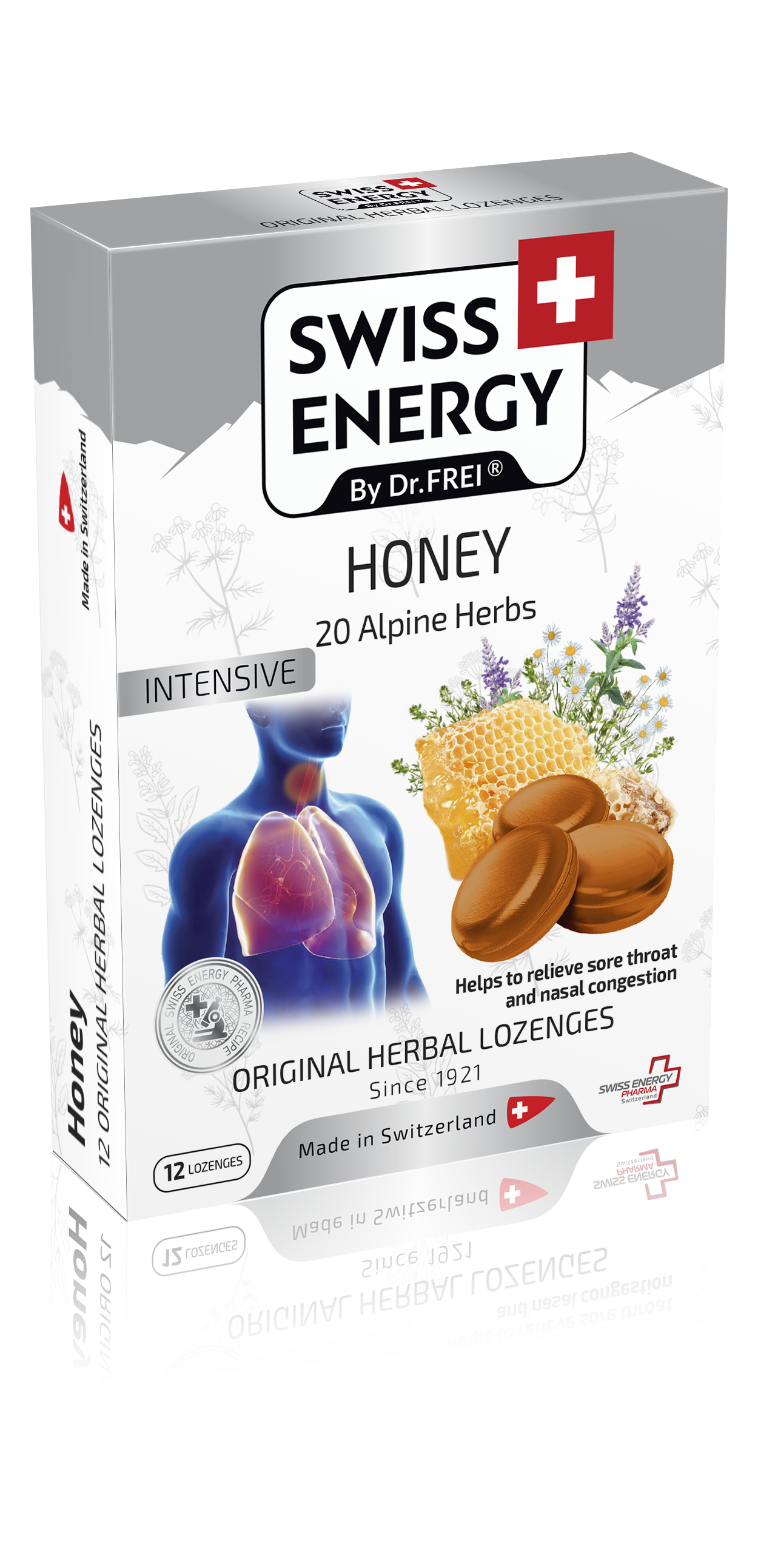 Swiss Energy 20 билки + мед 12 таблетки за смучене