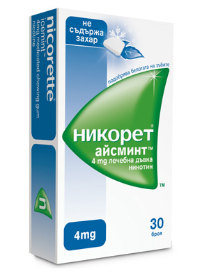 Никорет айсминт лечебна дъвка 4 мг. х 30
