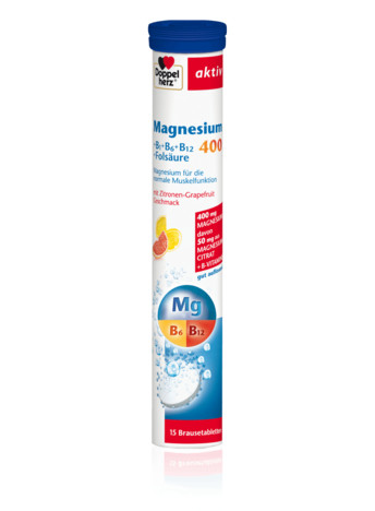 Допелхерц® актив Магнезий 400 + В витамини х 15 ефервесцентни таблетки