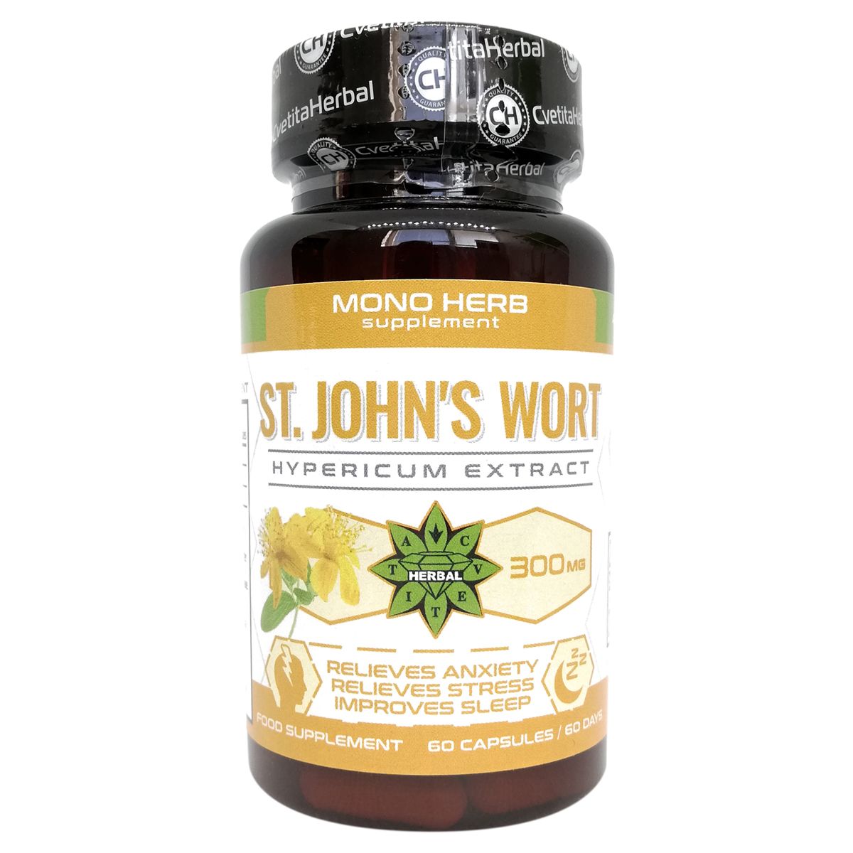 St. John's Wort - Екстракт от Жълт кантарион 60 капсули х 300 mg