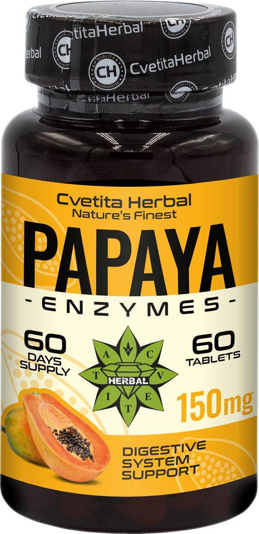 Papaya enzymes - Папая Ензими - 60 таблетки х 150 mgPapaya enzymes - Папая Ензими - 60 таблетки х 150 mg
