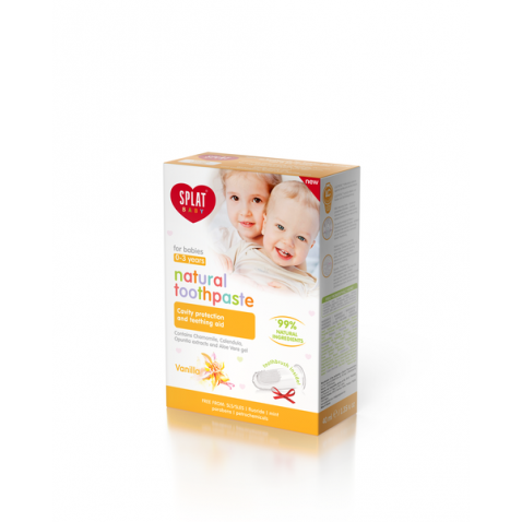 Splat Baby Vanilla Естествена паста за зъби за бебета 0-3 40мл