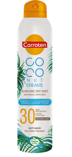 Carroten Coconut Dreams Слънцезащитен сух спрей мист SPF30 200мл
