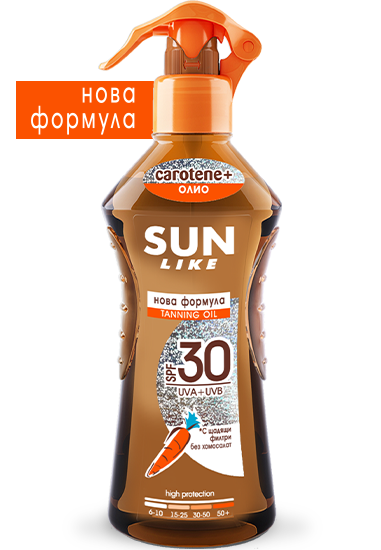 Sun Like Слънцезащитно спрей масло за интензивно бронзиране SPF30 200мл