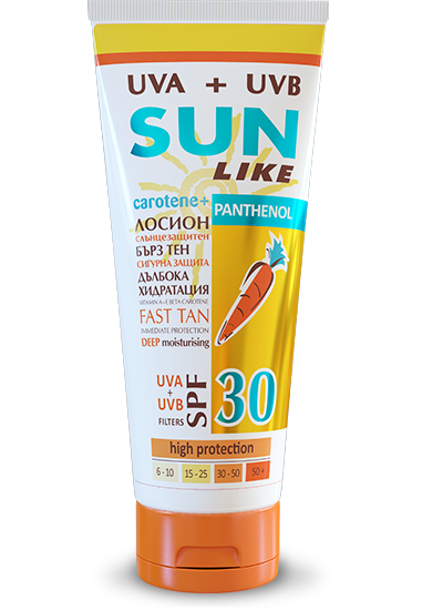 SunLike Ефективен лосион за тяло SPF30 200мл