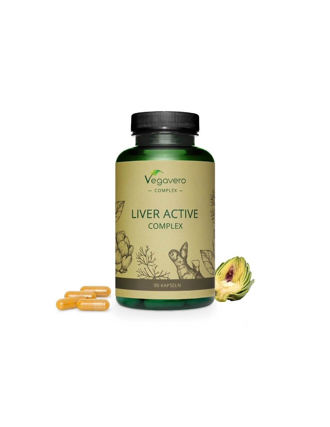 Vegavero Liver Active Complex Билкова смес за черния дроб 90 капсули