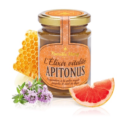 L’Élixir vitalité Apitonus Апитонус витален еликсир с пчелно млечице, прополис и пчелен мед от мащерка 230гр