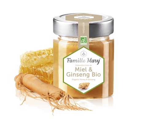Био мед от горски цветя + женшен