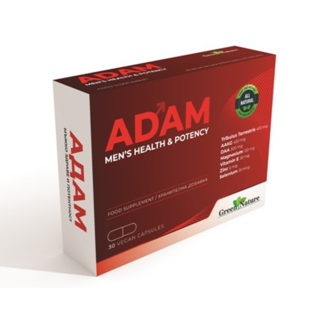 Green Nature Адам Мъжко здраве и потентност х 30 капсули