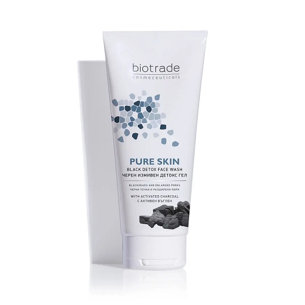 Biotrade Pure Skin черен измиващ детокс гел 200 мл