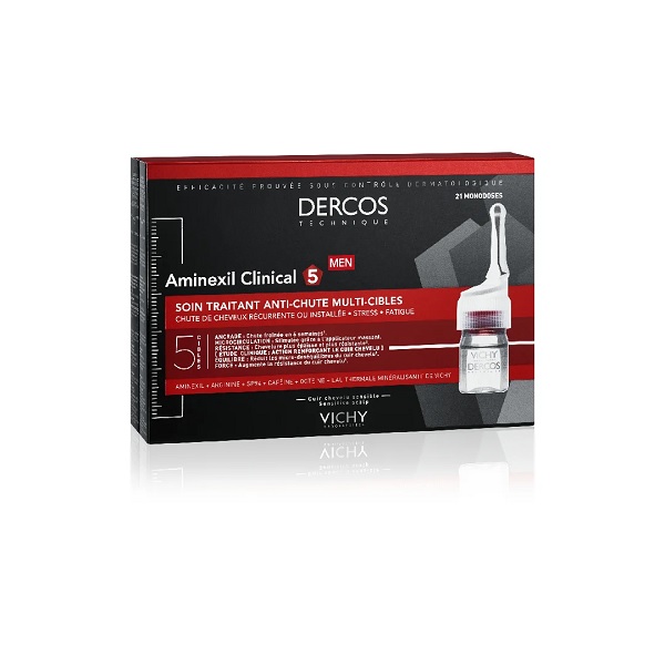 Vichy Dercos Aminexil Clinical 5 Ампули против косопад за мъже 21 дози х 6 мл