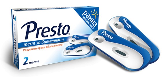 Presto - тест касета за ранно установяване на бременност