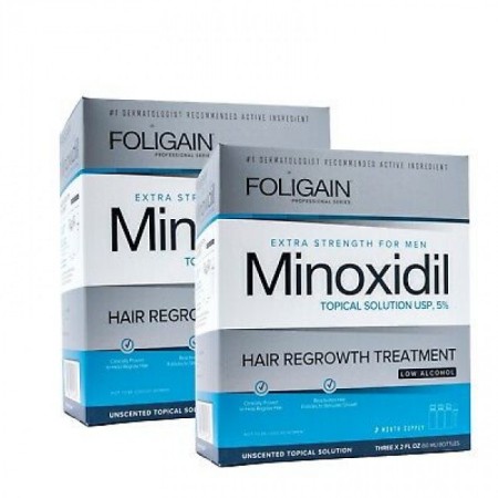 Foligain P5 Minoxidil 5% Срещу косопад и оплешивяване за мъже 3x60ml за 3 месеца