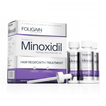 Foligain P2 Minoxidil 2% Срещу косопад и оплешивяване за жени 3x60ml за 3 месеца