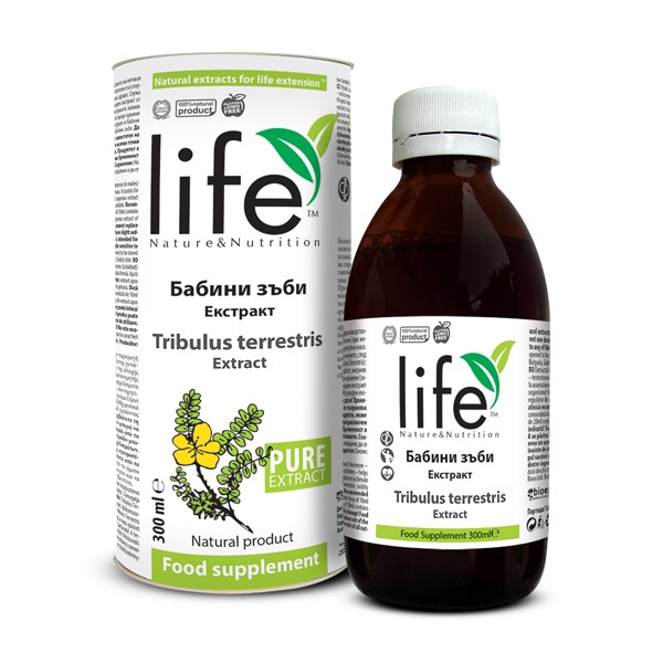 Life nutrition / Лайф Нутришън Бабини зъби екстракт трибулус терестрис 300мл