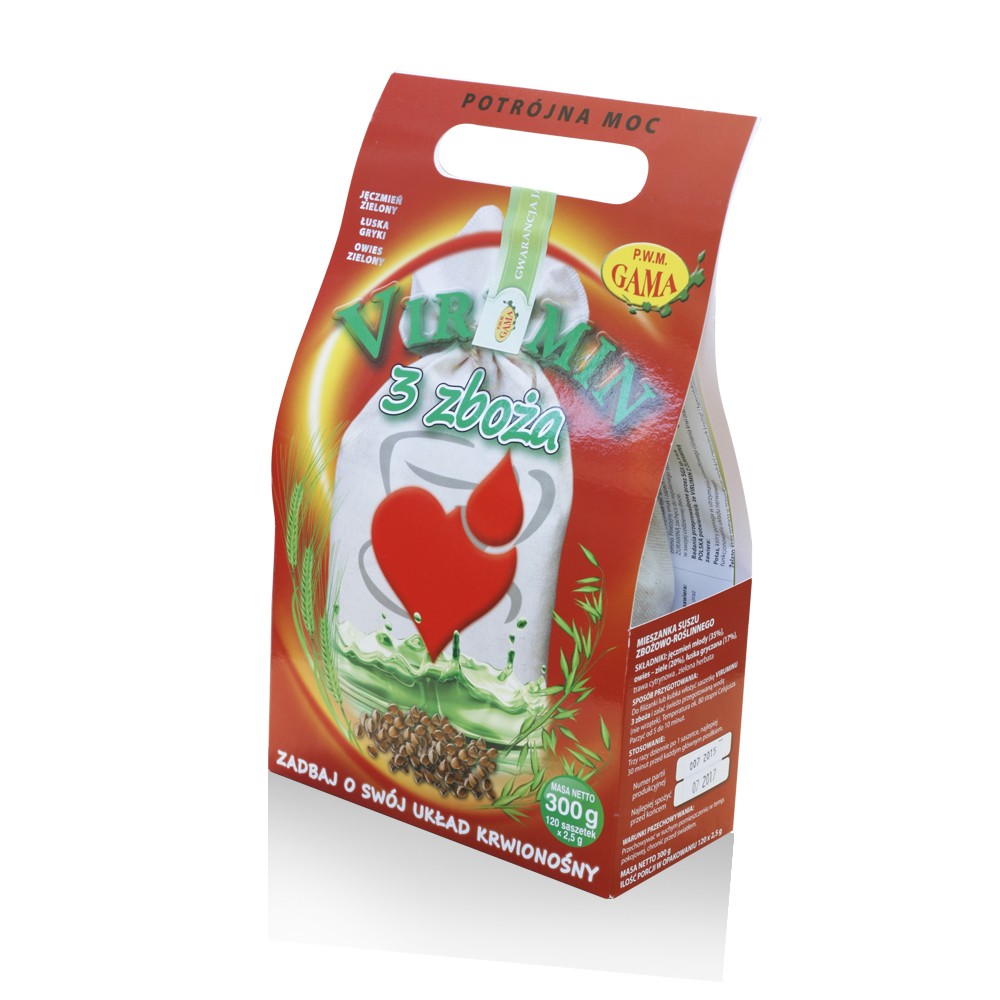 Вирумн с 3 зърнени храни чай х 120 филтърни торбички