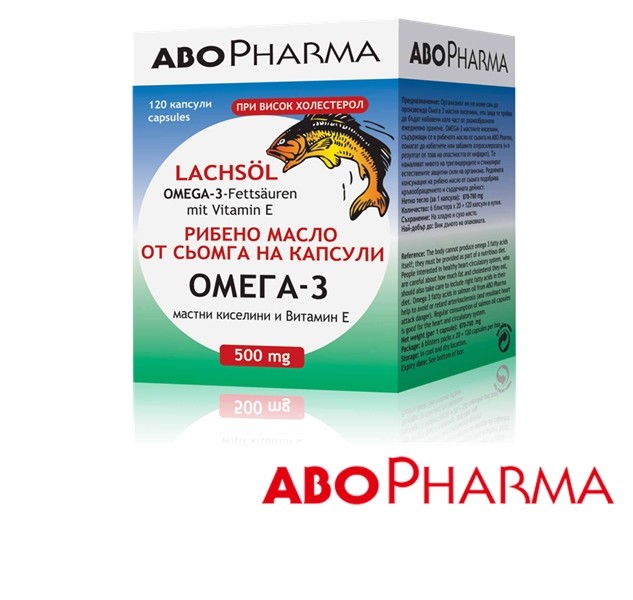 AboPharma / АбоФарма Омега3 + Вит.Е 500мг х 120капс