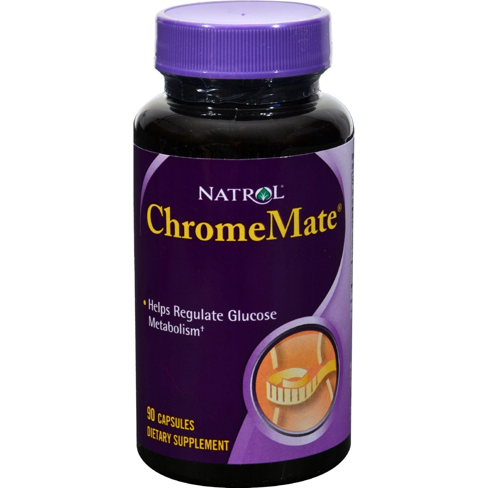Natrol ChromeMate 200mcg 90 caps, Контролира нивата на кръвната захар