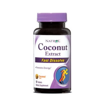 Natrol Coconut Extract - Fast Dissolve 90 tabs, Ускорява метаболизма и стимулира производството на енергия