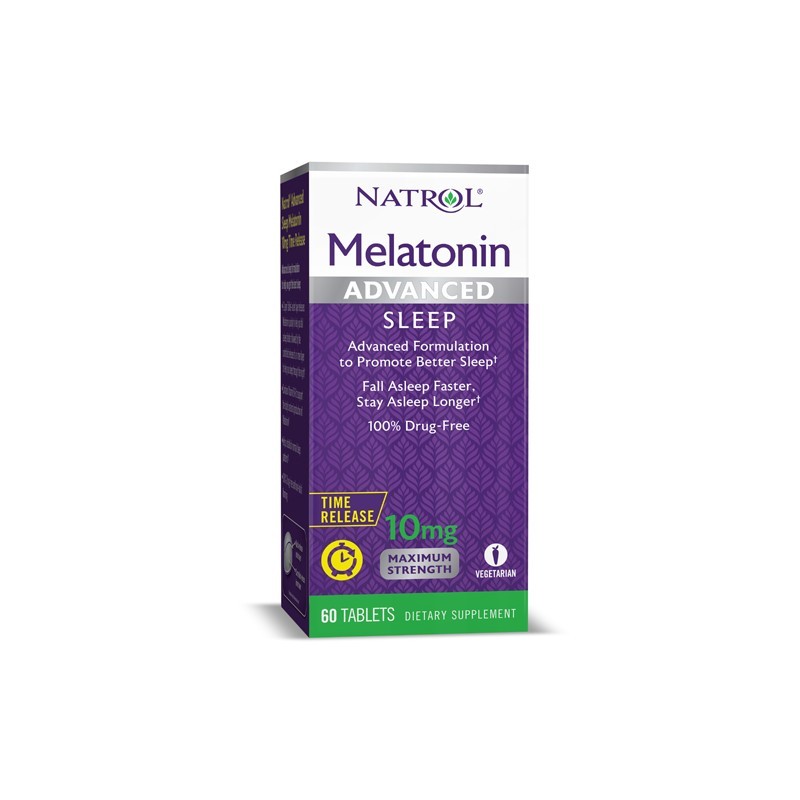 Natrol Advanced sleep melatonin, подобрява настроението и противодейства на стреса