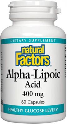 Natural Factors Алфа-липоева киселина 400 mg x 60 капсули