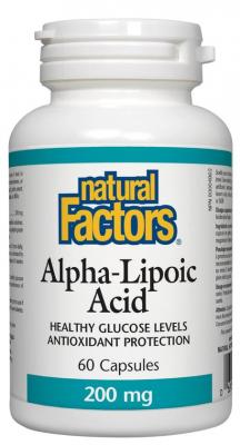 Natural Factors Алфа-липоева киселина 200 mg x 60 капсули