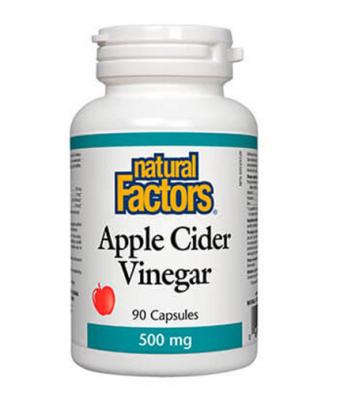 Natural Factors Ябълков оцет 500 mg х 90 капсули
