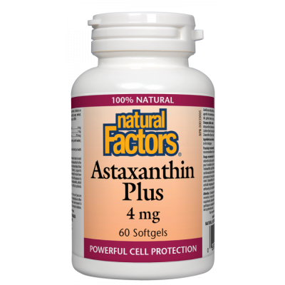Natural Factors Астаксантин + Лутеин и Зеаксантин 4 mg х 60 софтгел капсули