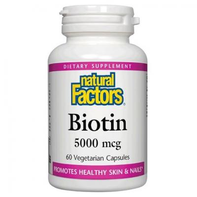 Natural Factors Биотин 5000 mcg x 60 капсули