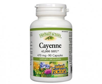 Natural Factors Лют червен пипер 470 mg х 90 капсули