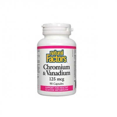 Natural Factors Хром & Ванадий х 90 капсули