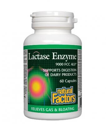 Natural Factors Лактаза ензим 250 mg х 60 капсули