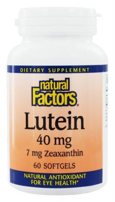 Natural Factors Лутеин 40 mg + Зеаксантин х 60 софтгел капсули