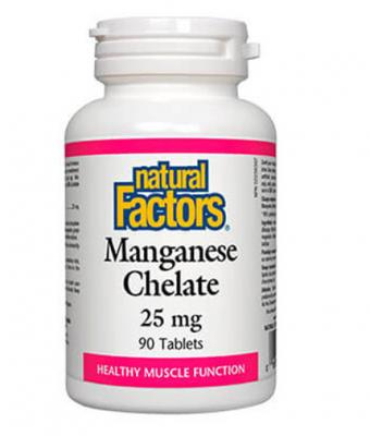Natural Factors Манган (хелат) 25 mg х 90 таблетки