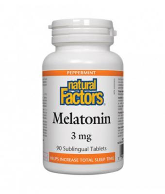 Natural Factors Мелатонин 3 mg x 90 сублингвални таблетки