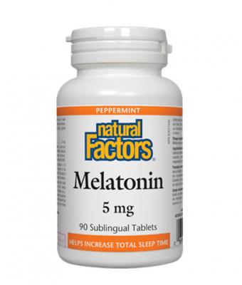 Natural Factors Мелатонин 5 mg x 90 сублингвални таблетки