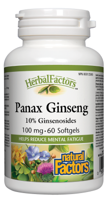Natural Factor Женшен корейски 100 mg x 60 софтгел капсули