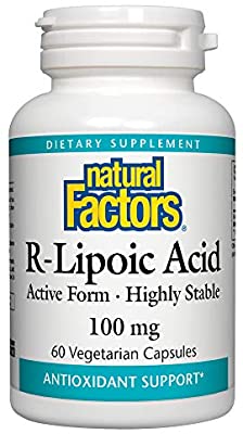 Natural Factors Алфа-липоева киселина (R-форма) 100 mg x 60 капсули