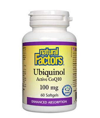 Natural Factors Убиквинол Активен Коензим 100 mg x 60 софтгел капсули