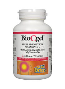 Natural Factors Витамин С 500 mg (калциев аскорбат) х 90 софтгел капсули