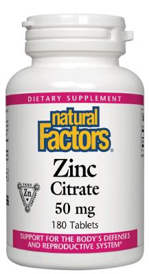 Natural Factors Цинк (цитрат) 50 mg x 180 таблетки