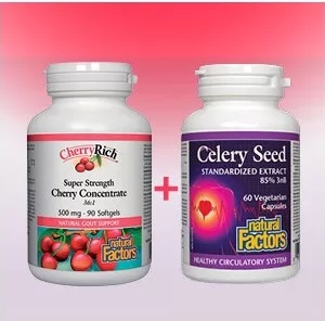 Natural Factors Пакет Череша Супер Концентрат + Екстракт от Целина