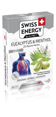 Swiss Energy 20 билки + евкалит и ментол 12 таблетки за смучене
