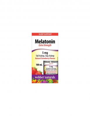 Melatonin Extra Strength/ Мелатонин 5 mg x 100 ml/ 100 дози (ягода)