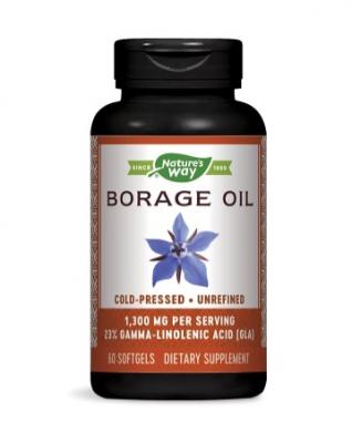 Borage Oil 23% GLA  Пореч масло 1300 mg х 60 капсули